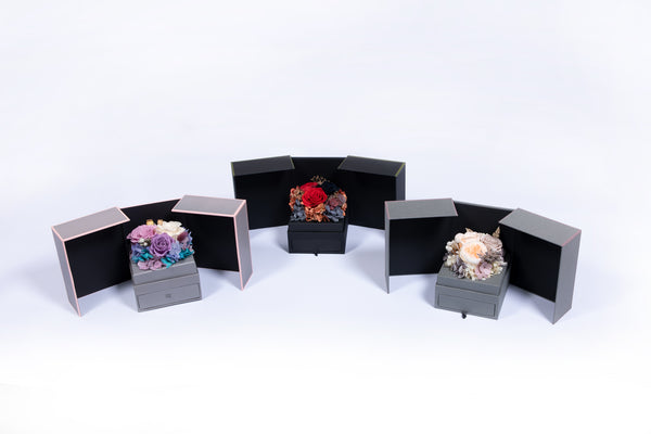 Forever Blossom Handmade Preserved Flower Rose Jewelry Gift Box