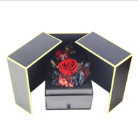 Forever Blossom Handmade Preserved Flower Rose Jewelry Gift Box